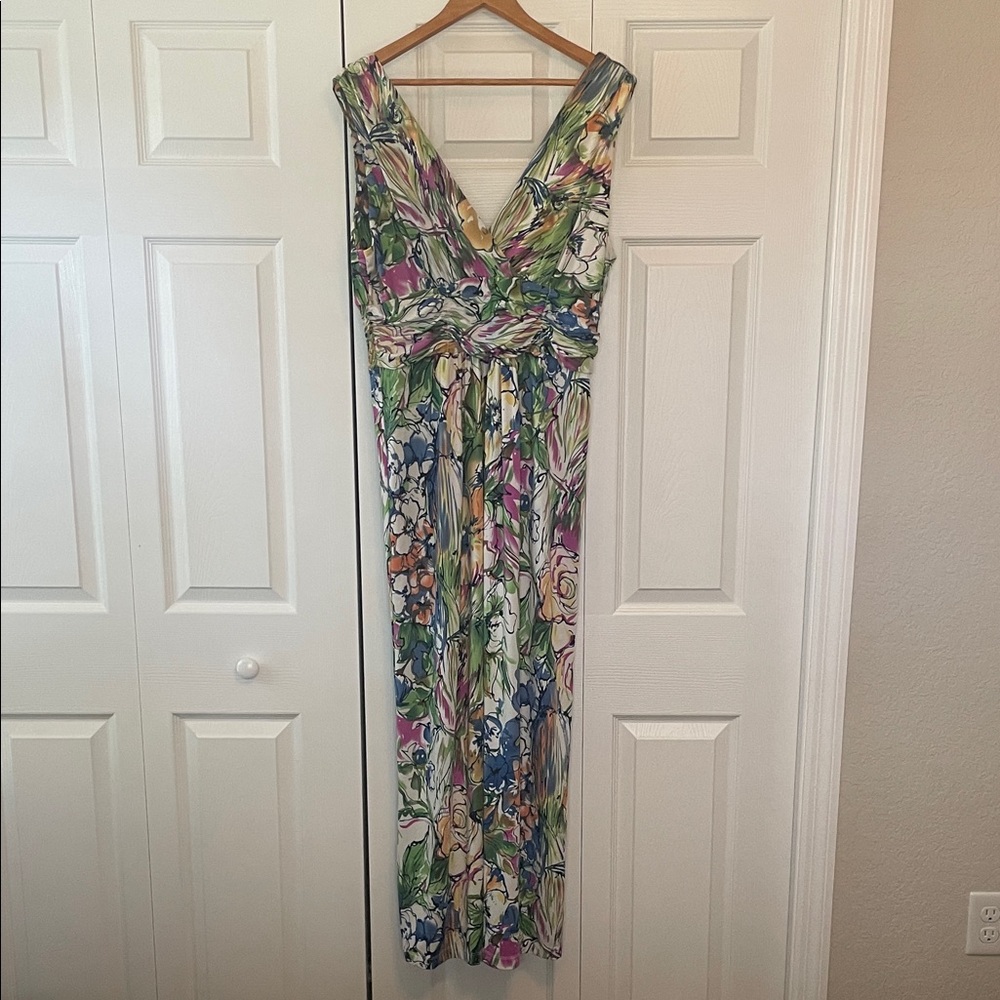 Jonathan Martin Vibrant Floral Maxi Dress